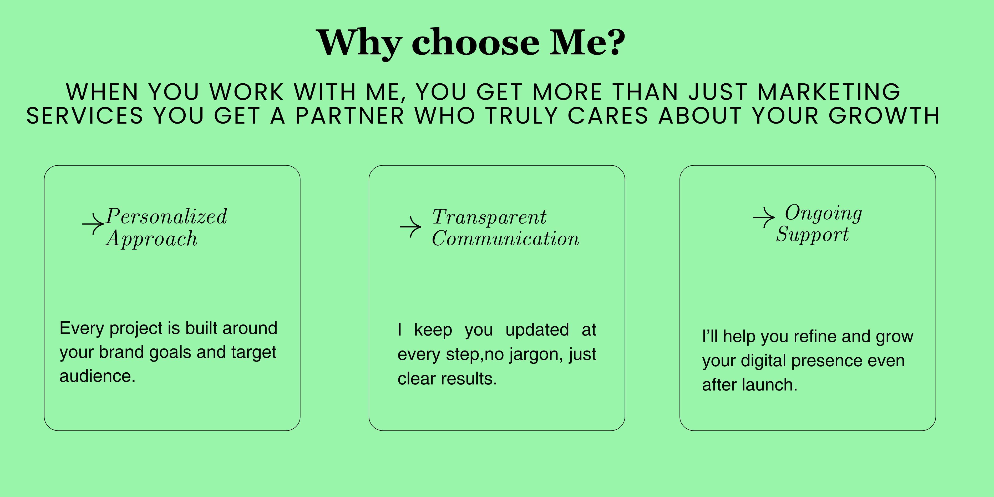 why choose me